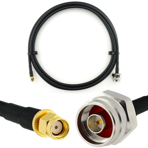 RP-SMA maschio a N maschio Hex 2m cavo coassiale — HF240 (equivalente a LMR240)