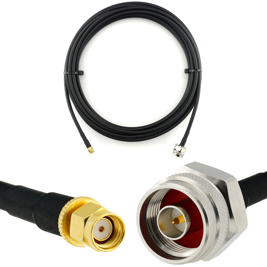 RP-SMA maschio a N maschio Hex 10m cavo coassiale — HF240 (equivalente a LMR240)
