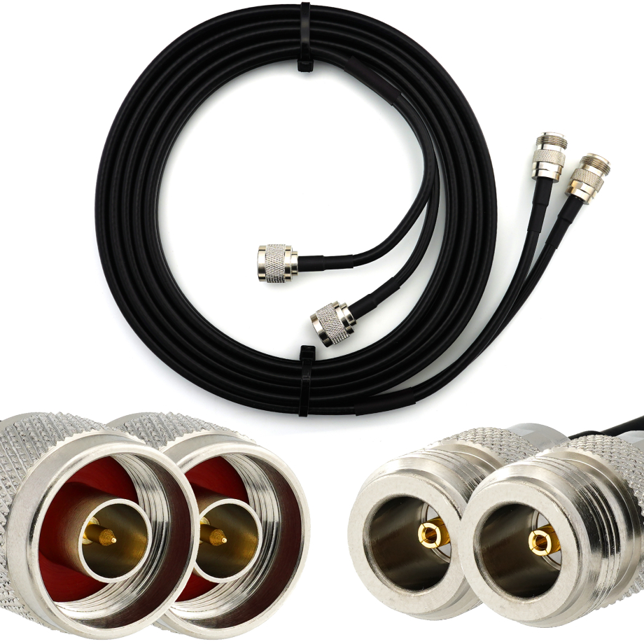 N maschio a N femmina 1m cavo coassiale doppio — HF240 (equivalente a LMR240)