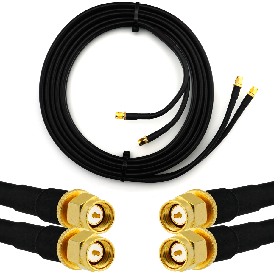 SMA maschio a SMA maschio 1m cavo coassiale doppio — HF240 (equivalente a LMR240)