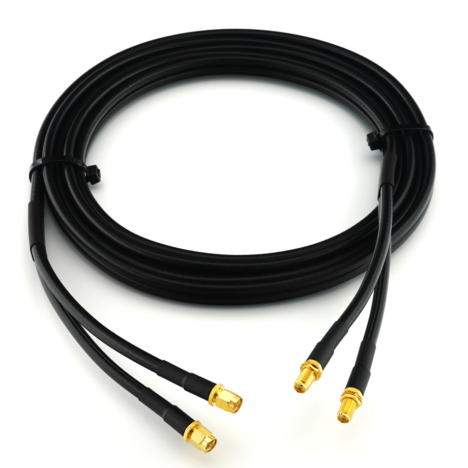 SMA maschio a SMA femmina 5m cavo coassiale doppio — HF240 (equivalente a LMR240)