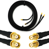 RP-SMA maschio a RP-SMA femmina 3m cavo coassiale doppio — HF240 (equivalente a LMR240)