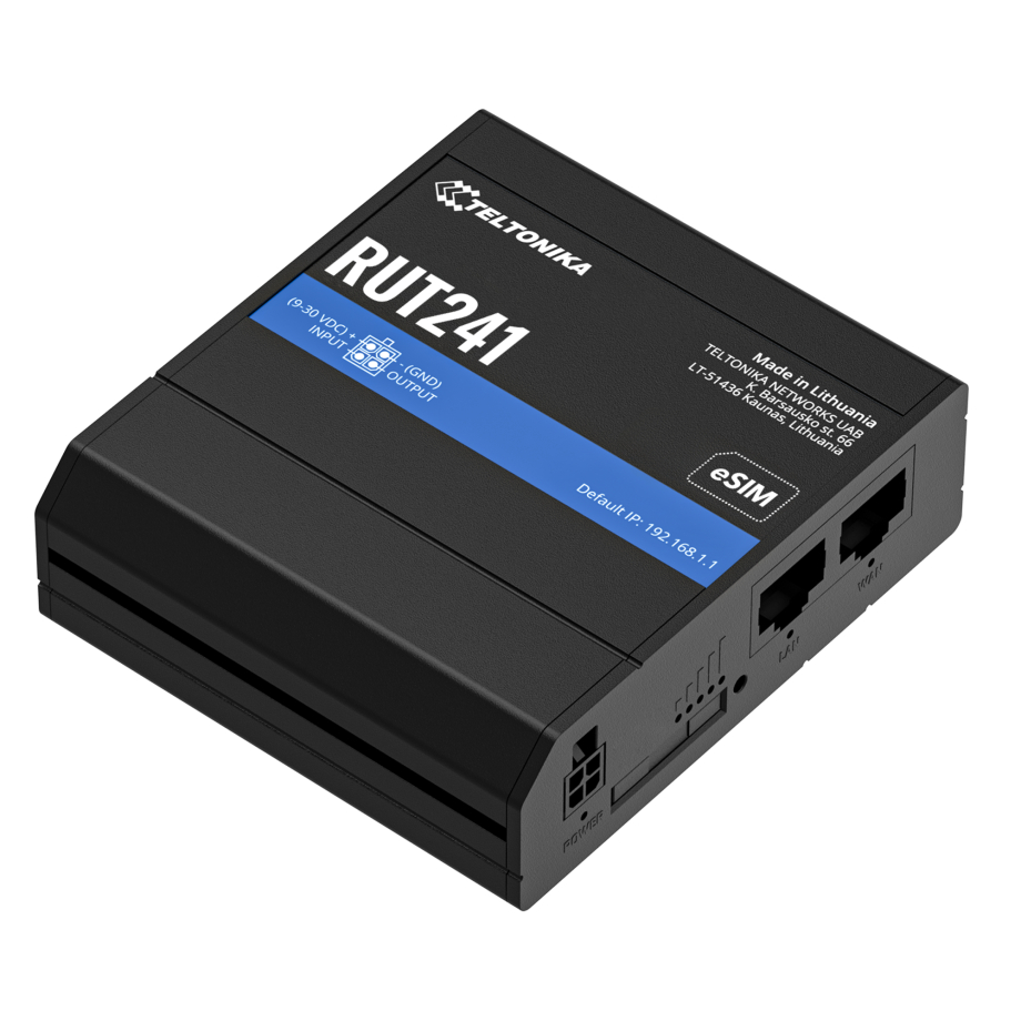 Teltonika RUT241 eSIM 4G router industriale
