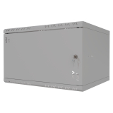 Armadio rack 19" 6U, 450mm, porta in vetro, grigio