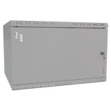 Armadio rack 19" 6U, 450mm, porta in vetro, grigio
