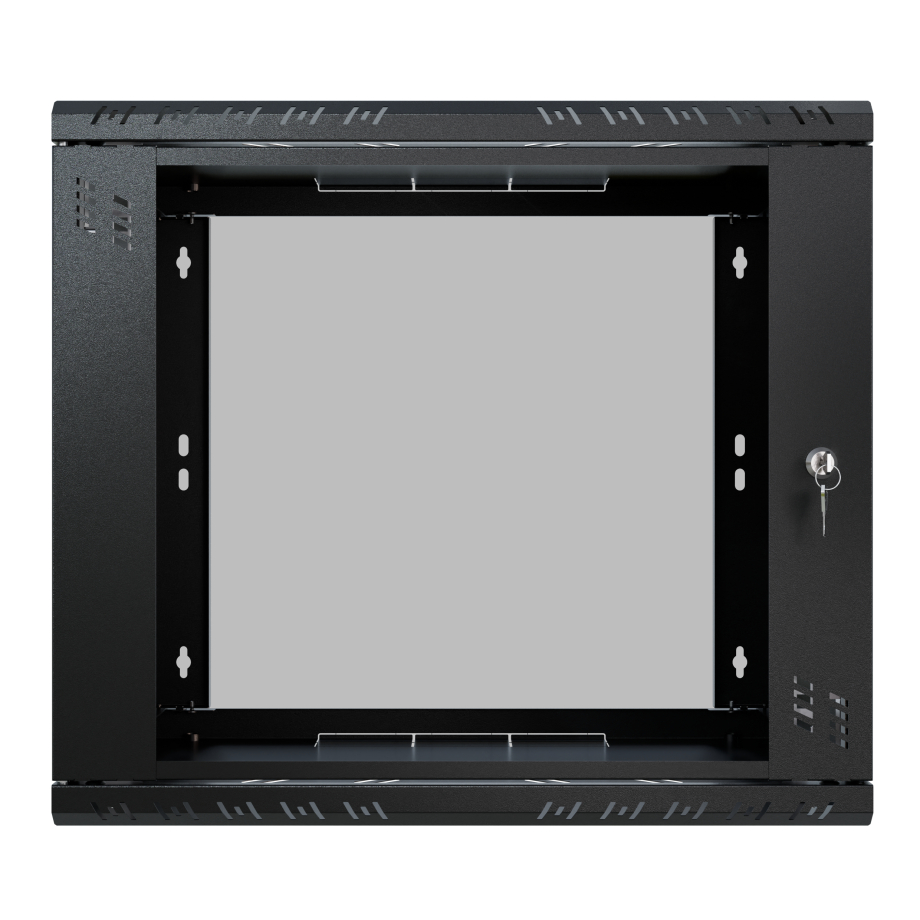 Armadio rack 19" 9U, 600mm, porta in vetro, nero