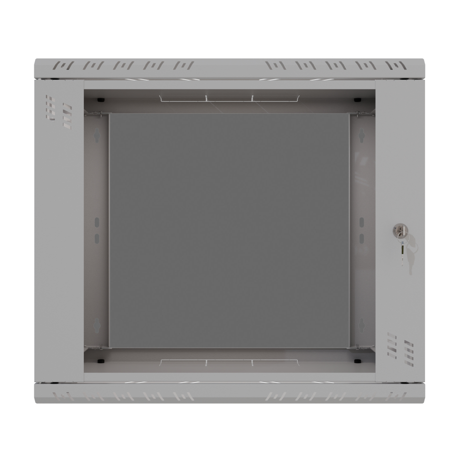 Armadio rack 19" 9U, 600mm, porta in vetro, grigio