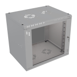 Armadio rack 19" 9U, 600mm, porta in vetro, grigio