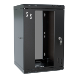 Armadio rack 10" 6U, 300mm, porta in vetro, nero