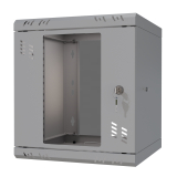 Armadio rack 10" 6U, 300mm, porta in vetro, grigio