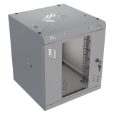 Armadio rack 10" 6U, 300mm, porta in vetro, grigio