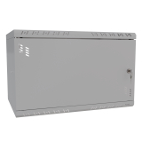 Armadio rack 19" 6U, 350mm, Porta in metallo, grigio