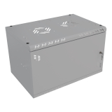 Armadio rack 19" 6U, 350mm, Porta in metallo, grigio