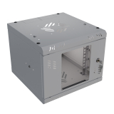 Armadio rack 10" 4U, 300mm, porta in vetro, grigio