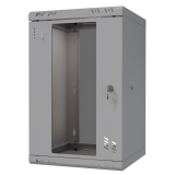 Armadio rack 10" 6U, 300mm, porta in vetro, grigio