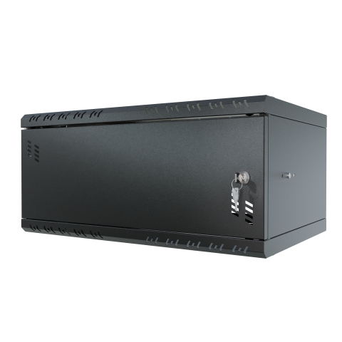 Armadio rack 19" 4U, 350mm, Porta in metallo, Nero