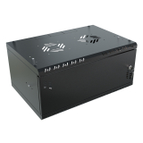 Armadio rack 19" 4U, 350mm, Porta in metallo, Nero