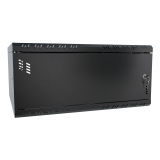 Armadio rack 19" 4U, 450mm, Porta in metallo, Nero