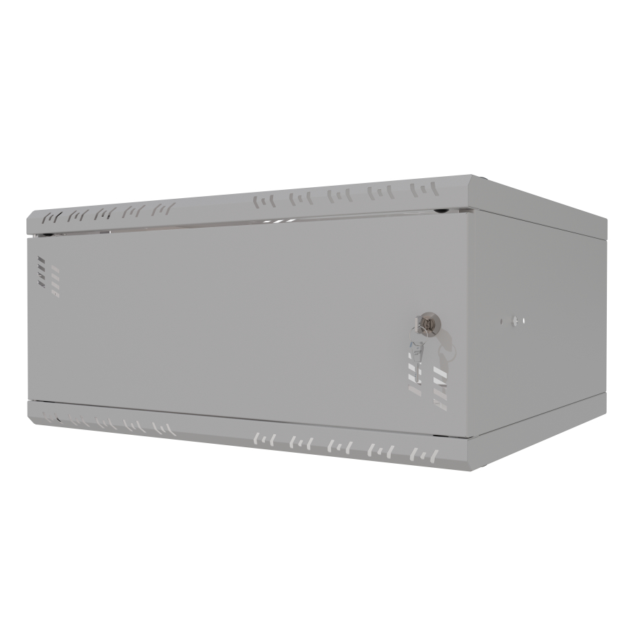 Armadio rack 19" 4U, 450mm, Porta in metallo, grigio