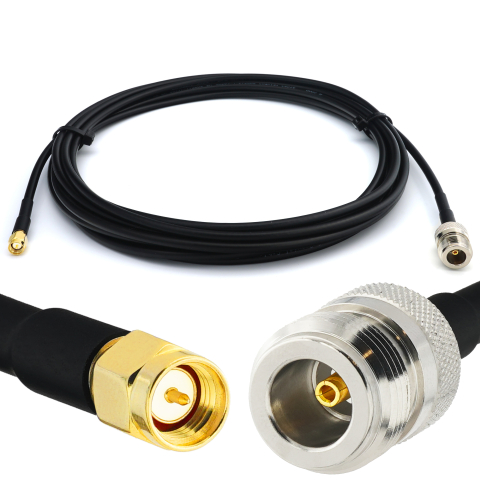 SMA maschio a N Femmina 1m RG58/U cavo coassiale
