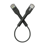 Broadbe cavo patch sottile 5G nero 0.1m 12 pz.