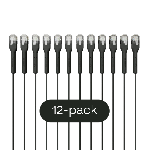 Broadbe cavo patch sottile 5G nero 3m 12 pz.