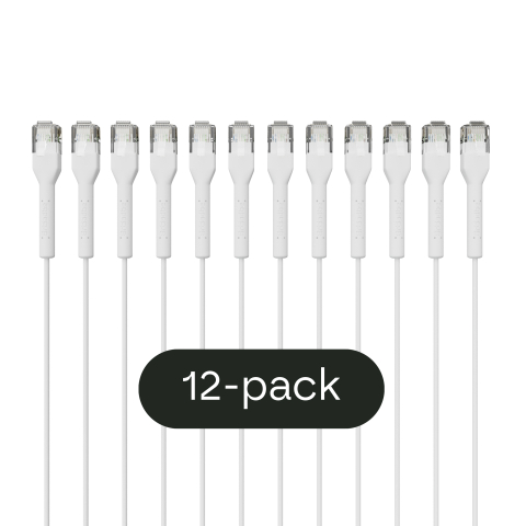 Broadbe cavo patch sottile 5G bianco 1m 12 pz.