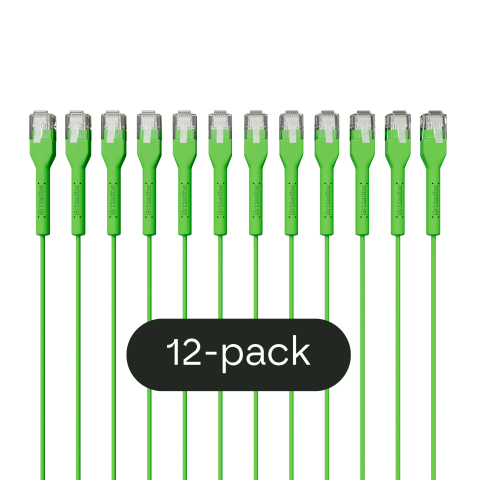 Broadbe cavo patch sottile 5G verde 0.1m 12 pz.