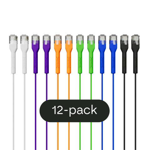 Broadbe cavo patch sottile 5G multicolore 2m 12 pz.