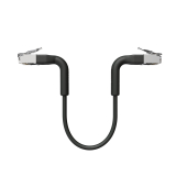 Broadbe cavo patch sottile 10G nero 0.1m 12 pz.