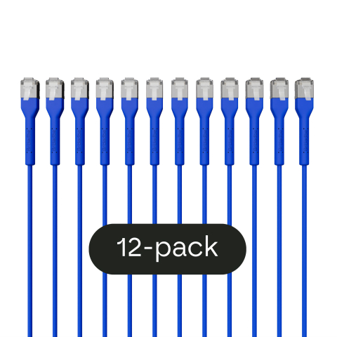 Broadbe cavo patch sottile 10G blu 1m 12 pz.