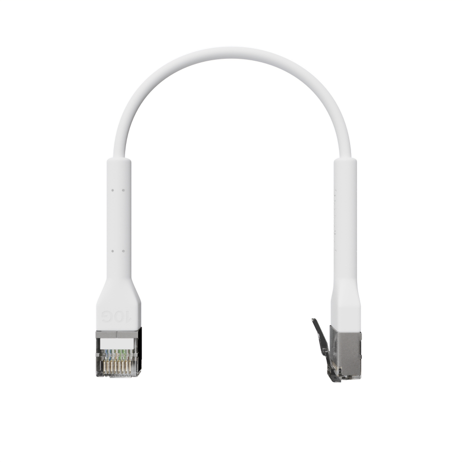 Broadbe cavo patch sottile 10G bianco 0.1m