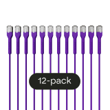 Broadbe cavo patch sottile 10G viola 0.1m 12 pz.