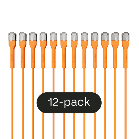 Broadbe cavo patch sottile 10G arancia 2m 12 pz.