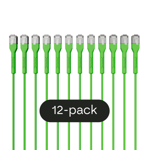 Broadbe cavo patch sottile 10G verde 2m 12 pz.