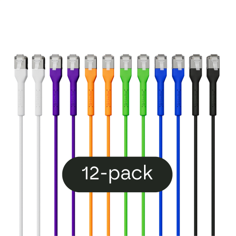 Broadbe cavo patch sottile 10G multicolore 2m 12 pz.