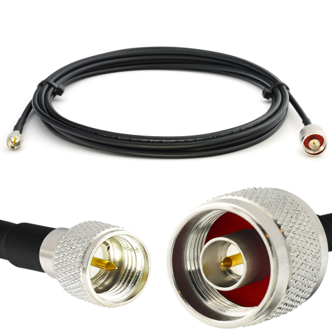 Mini UHF maschio a N maschio 7m RG58/U cavo coassiale