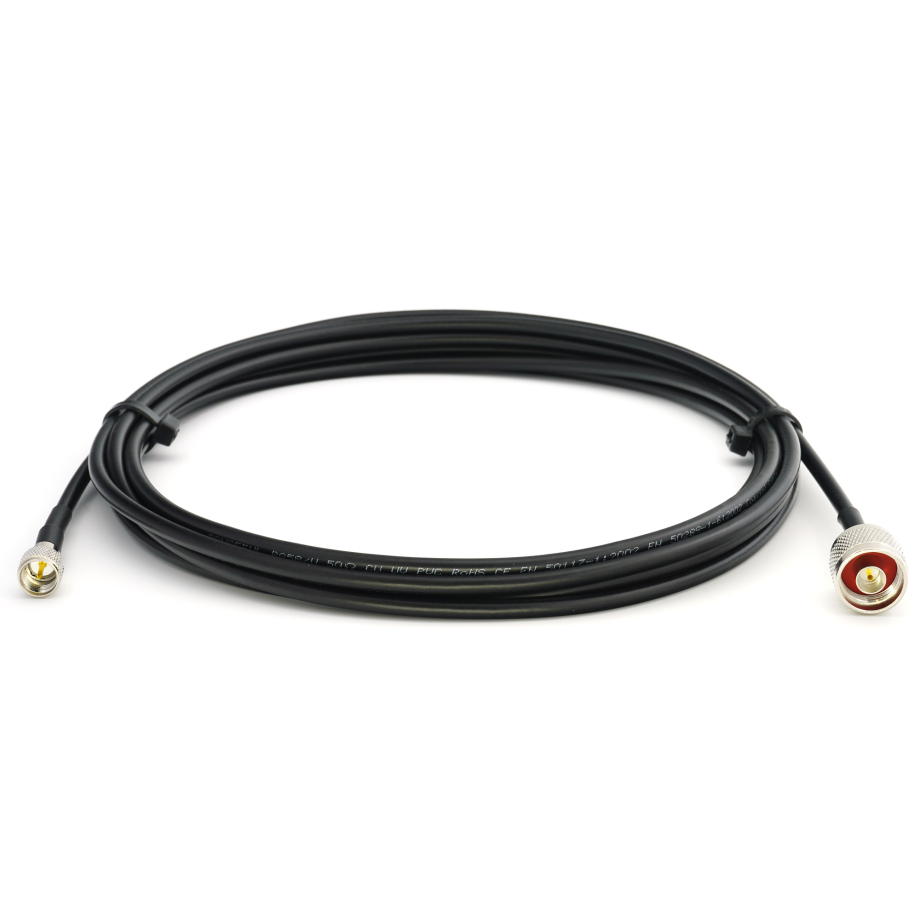 Cavo UHF RG58 5m Con Connettori PL259 E 4 Adattatori – Per CB, Radioamatori E WiFi, Kit Completo