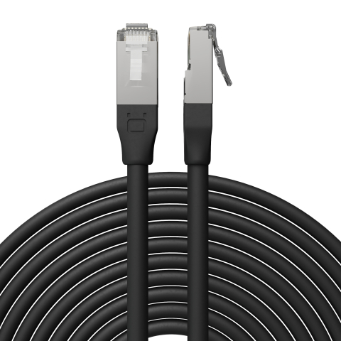 Broadbe Cavo patch Ethernet 10G da esterno, Nero, 5m