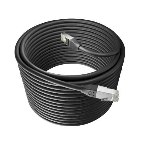 Broadbe Cavo patch Ethernet 10G da esterno, Nero, 20m