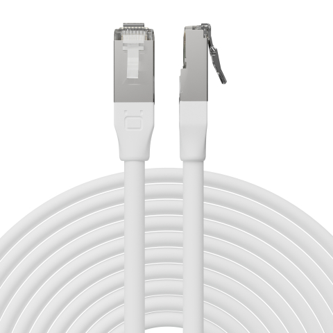 Broadbe Cavo patch Ethernet 10G da esterno, Bianco, 5m