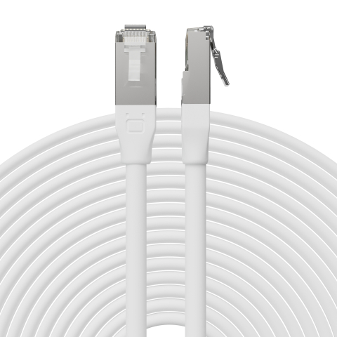 Broadbe Cavo patch Ethernet 10G da esterno, Bianco, 8m