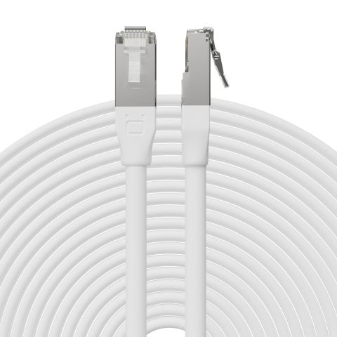 Broadbe Cavo patch Ethernet 10G da esterno, Bianco, 12m