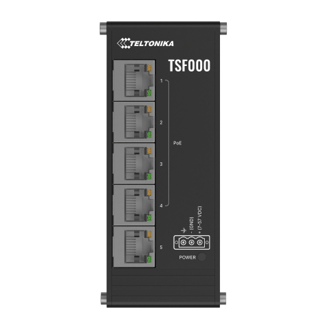 Teltonika TSF000 switch PoE+ a profilo ribassato