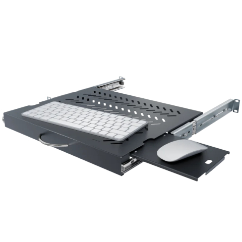 Ripiano per tastiera e mouse 19" 1U, 350mm, Nero